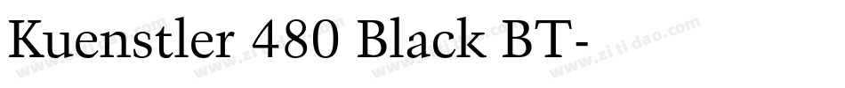 Kuenstler 480 Black BT字体转换
